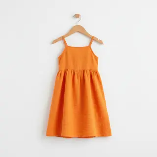 Dvojitá gázovina/mušelín NEON ORANGE ORGANIC