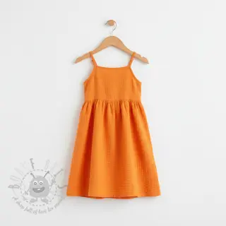 Kaksinkertainen harsokangas/musliini NEON ORANGE ORGANIC