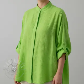 Kaksinkertainen harsokangas/musliini NEON LIME ORGANIC