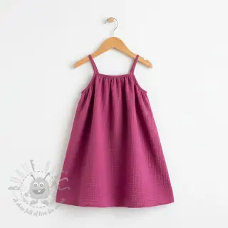 Kaksinkertainen harsokangas/musliini cerise ORGANIC