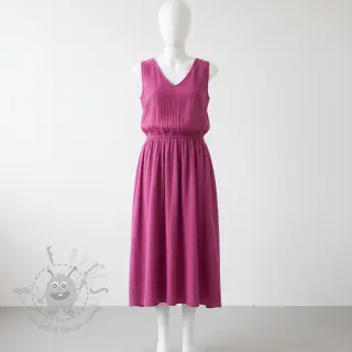 Kaksinkertainen harsokangas/musliini cerise ORGANIC