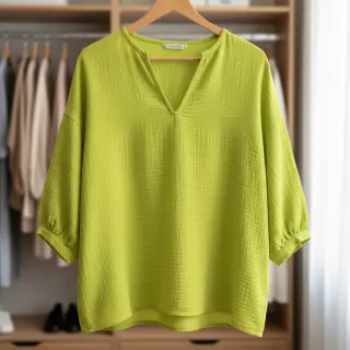 Dvojitá gázovina/mušelín neon yellow