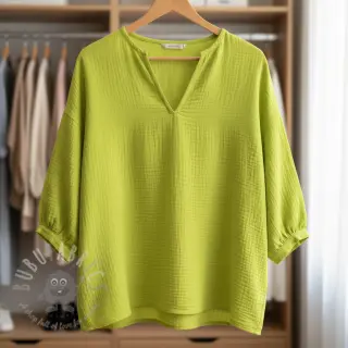 Kaksinkertainen harsokangas/musliini neon yellow
