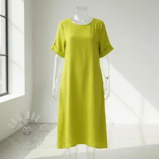 Kaksinkertainen harsokangas/musliini neon yellow