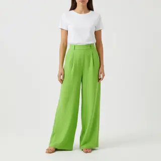 Dvojitá gázovina/mušelín neon lime