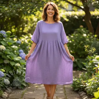 Kaksinkertainen harsokangas/musliini lavender