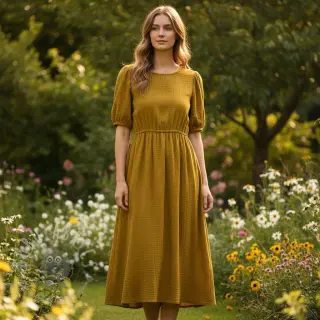 Kaksinkertainen harsokangas/musliini gold