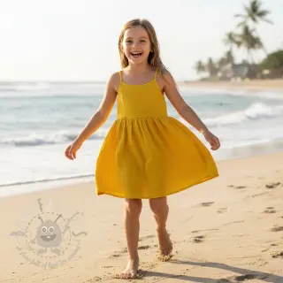 Kaksinkertainen harsokangas/musliini lemon ORGANIC