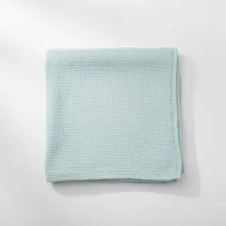 Dvojitá gázovina/mušelín baby blue ORGANIC