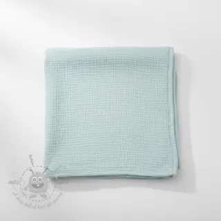 Kaksinkertainen harsokangas/musliini baby blue ORGANIC