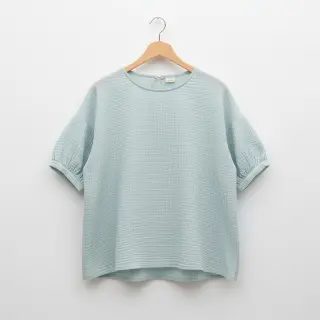 Dvojitá gázovina/mušelín baby blue ORGANIC
