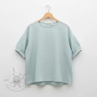 Kaksinkertainen harsokangas/musliini baby blue ORGANIC