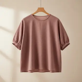 Dvojitá gázovina/mušelín old blush ORGANIC