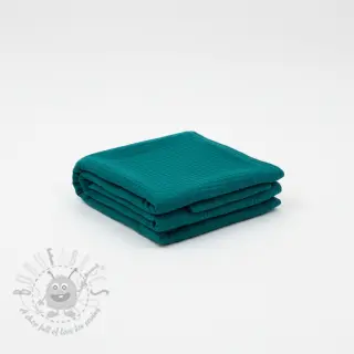 Kaksinkertainen harsokangas/musliini dark cyan