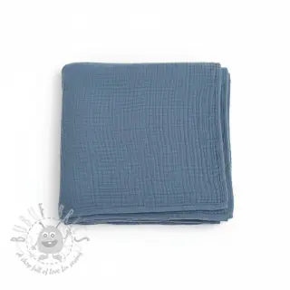 Kaksinkertainen harsokangas/musliini jeans blue