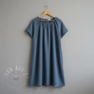 Kaksinkertainen harsokangas/musliini jeans blue