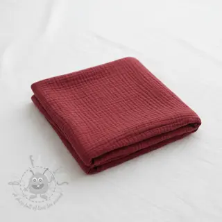 Kaksinkertainen harsokangas/musliini bordeaux