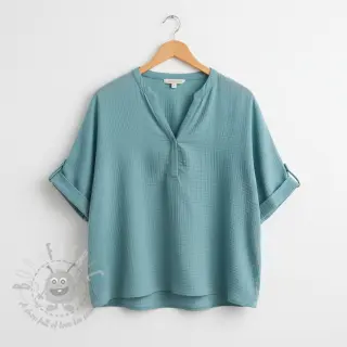 Kaksinkertainen harsokangas/musliini blue shadow