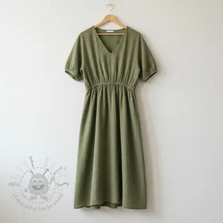 Kaksinkertainen harsokangas/musliini moss green