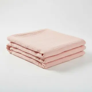 Dvojitá gázovina/mušelín light rose