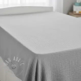 Kaksinkertainen harsokangas/musliini light grey