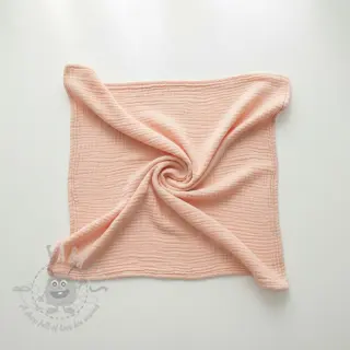 Kaksinkertainen harsokangas/musliini light salmon ORGANIC