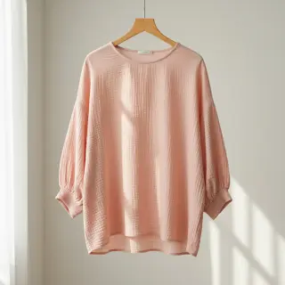 Dvojitá gázovina/mušelín light salmon ORGANIC