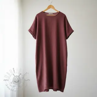 Kaksinkertainen harsokangas/musliini rouge ORGANIC
