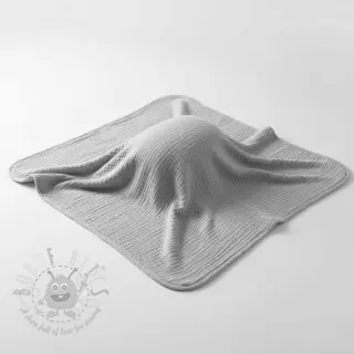 Kaksinkertainen harsokangas/musliini light grey ORGANIC
