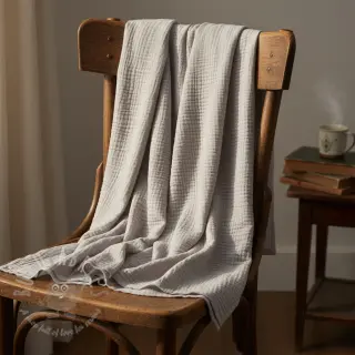 Kaksinkertainen harsokangas/musliini light grey ORGANIC