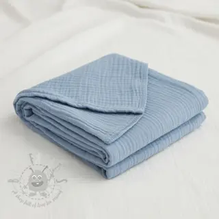 Kaksinkertainen harsokangas/musliini blue ORGANIC