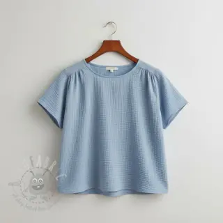 Kaksinkertainen harsokangas/musliini blue ORGANIC