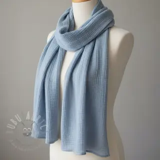 Kaksinkertainen harsokangas/musliini blue ORGANIC