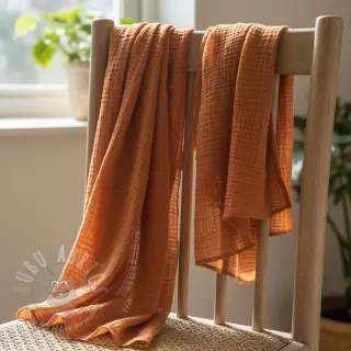 Kaksinkertainen harsokangas/musliini brique ORGANIC