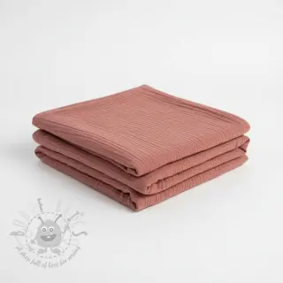 Kaksinkertainen harsokangas/musliini mauve ORGANIC