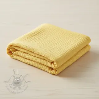 Kaksinkertainen harsokangas/musliini soft yellow ORGANIC