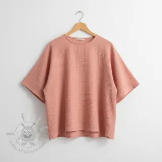 Kaksinkertainen harsokangas/musliini soft rose ORGANIC