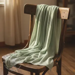 Kaksinkertainen harsokangas/musliini mint ORGANIC