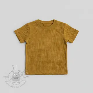 Kaksinkertainen harsokangas/musliini ochre ORGANIC
