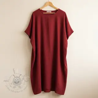 Kaksinkertainen harsokangas/musliini bordeaux ORGANIC