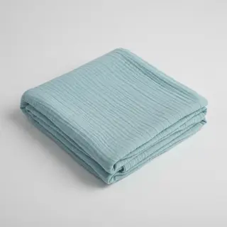 Dvojitá gázovina/mušelín teal ORGANIC