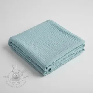 Kaksinkertainen harsokangas/musliini teal ORGANIC