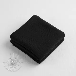 Kaksinkertainen harsokangas/musliini black