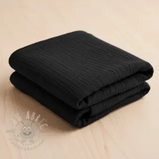 Kaksinkertainen harsokangas/musliini black