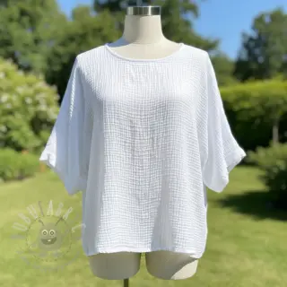 Kaksinkertainen harsokangas/musliini white