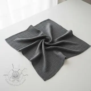 Kaksinkertainen harsokangas/musliini dark grey