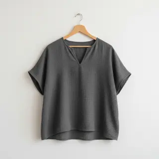 Dvojitá gázovina/mušelín dark grey