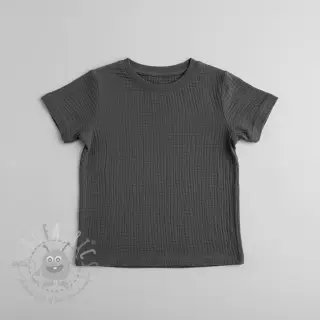 Kaksinkertainen harsokangas/musliini dark grey