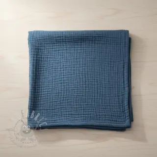 Kaksinkertainen harsokangas/musliini indigo