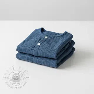 Kaksinkertainen harsokangas/musliini indigo